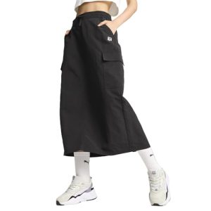 31pTMW4r0L.jpg Womens Downtown Cargo Midi Skirt Casual Casual - Black - Size S