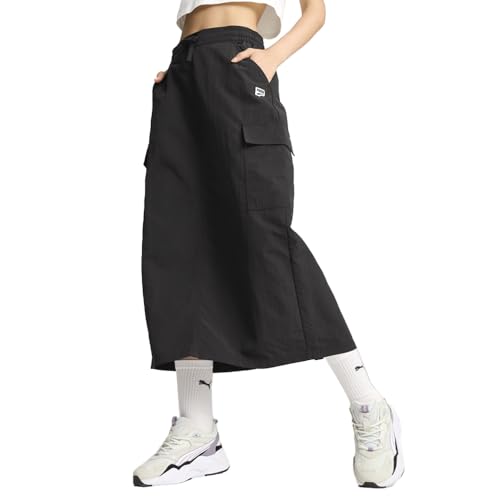 Womens Downtown Cargo Midi Skirt Casual Casual - Black - Size S
