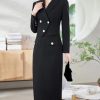 Women Solid Long Sleeve Shawl Collar Cropped Suit Jacket High Waist Wrap Hip Midi Pencil Skirts 2 Pieces Set