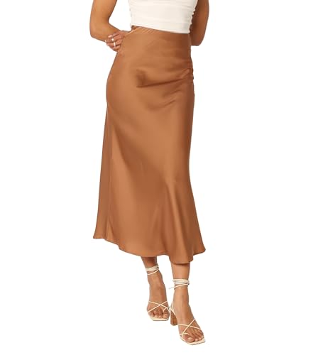 Women's Nellie Satin Midi Skirt
