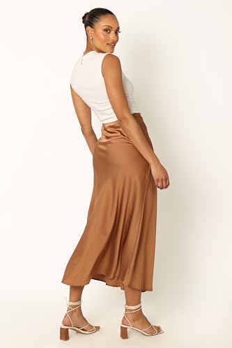 Women's Nellie Satin Midi Skirt