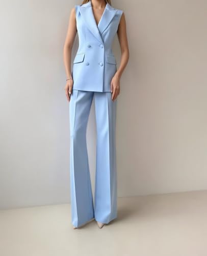 Suit for Women 2025 Formal Womens Suit 3 Piece Set Double Breasted Blazer Vest Pants Suits for Women Dressy