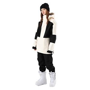 31w0ul3UbNL.jpg Women Ski Jacket and Pants Set Couples Windproof Ski Suits Mens Waterproof Two Piece Snowsuits for Winter Sports