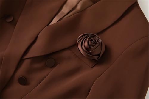 31w1byHBhcL.jpg Women Elegant Commuter Suit Notched Long-Sleeved Appliques Tops Flounced Edge Skirt 2 Piece Set