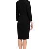 31w6skiTSNL.jpg Women's Work Office Business Sheath Dress with Button Waist Detail