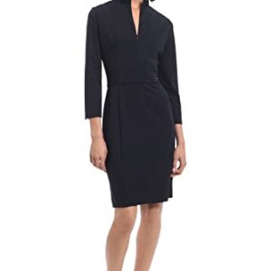 31wbqybdaeL.jpg Women's Notch Neck Sleek Sheath Dress Office Workwear