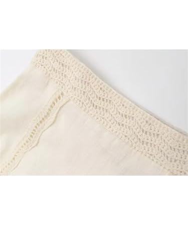 Women's 2-Piece Set Sleeveless Single-Breasted Top+Hollow High Street Lace Crochet Skirt