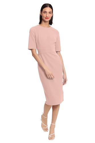 31yPHmKmVkL.jpg Women's Curved Waist Seam Crepe Workwear Dress Career Office Desk to Dinner Event Occasion Guest of