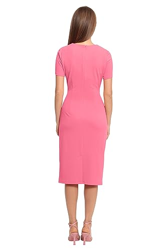 31ydvIsWnVL.jpg Women's Ruched Waist Crepe Sheath Dress Workwear Office Occasion Event Guest of