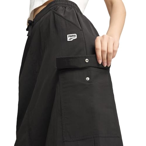 Womens Downtown Cargo Midi Skirt Casual Casual - Black - Size S