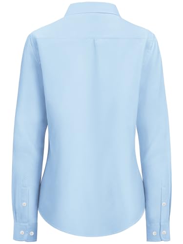 Button Down Shirts for Women Oxford Shirt Cotton Dress Shirts Collared Long Sleeve Wrinkle Free Blouse Tops