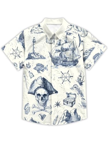 410eWyza6qL.jpg Funny Hawaiian Shirts for Men Summer Beach Short Sleeve Button Down Shirt Theme Party Shirt