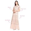 41304eTak1L.jpg Women's Short Sleeve Blouson Beaded Gown