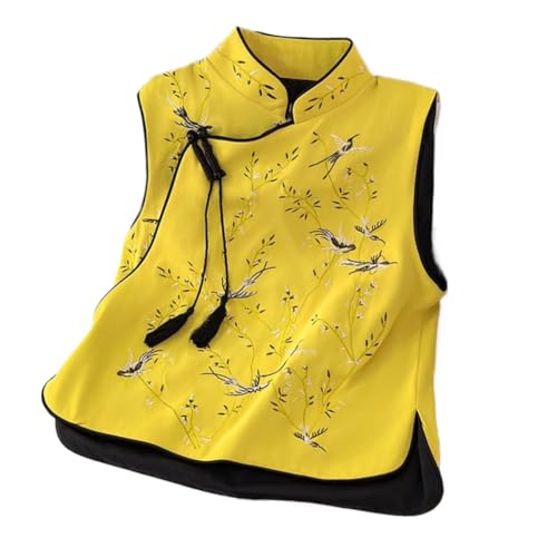 4198BmVBIL.jpg Chinese style women's clothing retro embroidered vest short coat improved suit top