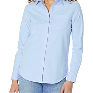 41AFXqUONzL.jpg Women's Long Sleeve Button Down Stretch Oxford Shirt (Available in Plus Size)