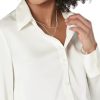 41BFNfIFbbL.jpg Women's Regular-Fit Satin Button Down Blouse (Available in Plus Size)