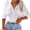 41BLTd-EdQL.jpg Button Down Shirt for Women Beach Cover Up Long Sleeve Blouses