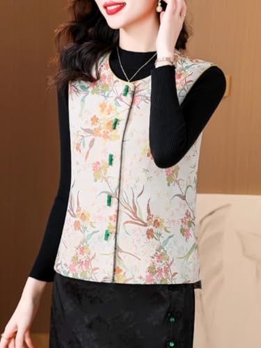 New-Chinese style vest for women, spring and autumn Chinese embroidered vest, mother's suit