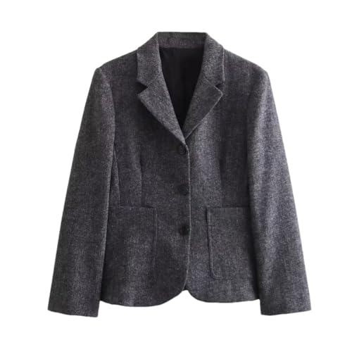 41DI-DoR6YL.jpg Women's Winter Slim Commuter Lapel Single Breasted Suit Jacket High Waist Skirt Set