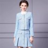 41E8CFTTC4L.jpg Women Suit Long-Sleeved Single-Breasted Jacket Top Short Skirt 2 Piece Set