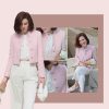 41G8mKH8fyL.jpg 2025 Womens Casual Blazers Long Sleeve Work Office Open Front Suit Jacket Business Blazer