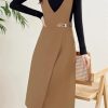 41GMYYfqhQL.jpg Sweater, Strap Skirt Suit for Womens Spring and Autumn Style Slim Commuting Vest Dress twopiece Set