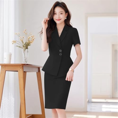 41Gy2ouQURL.jpg Women Elegant Short Sleeve Formal Professional Business Suits