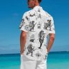 41HQu3l3x-L.jpg Funny Pirate Hawaiian Shirt Men's Aloha Shirt Summer Beach Vacation Short Sleeve Casual Button Down Shirt