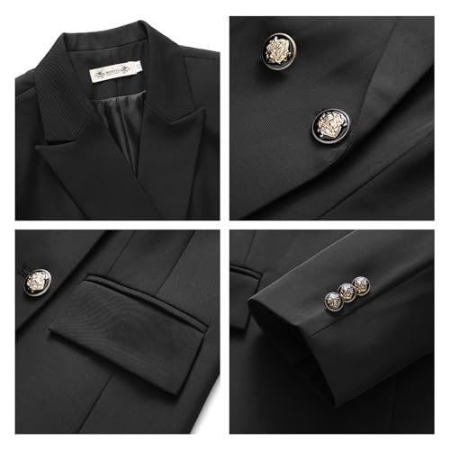 41I9JFtYUzL.jpg Women's 2 Piece Business Suit Double Breasted Blazer and Pants Work Suit Set