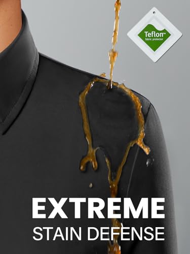 41IQ3vBCIL.jpg Women's Stain Shield Dress Shirts Wrinkle Free Long Sleeve Shirts Solid Work Business Button Down Shirts