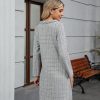 41Mo6hksBgL.jpg Women's Long Sleeve Tweed Mini Dress Business Work Short Dress Elegant Cute Party Dresses