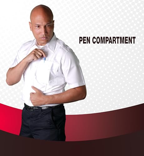 41OxQq2Zk3L.jpg 100% Polyester Short Sleeve Men's Uniform Shirt White