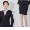 41PIDHkY3FL.jpg Women Long Sleeve Slim Fit Suit Jacket Midi Wrap Hip Pencil Skirt 2 Piece Sets Business Casual Sutis