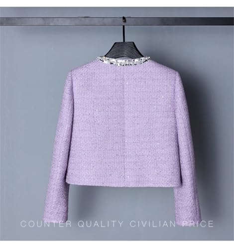 41PSxG6PsL.jpg Women's High-End OL Skirt Set Elegant Wool Long-Sleeved Jacket Short Skirt Two-Piece Set