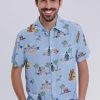 41QQdM2FZvL.jpg Chewbacca Darth Vader R2-D2 Stormtrooper TIE Fighter X-Wing Matching Family Hawaiian Button Down Shirt Adult