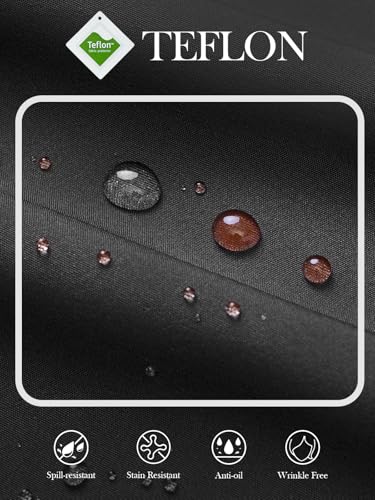 41Qjdxj5CRL.jpg Women's Stain Shield Dress Shirts Wrinkle Free Long Sleeve Shirts Solid Work Business Button Down Shirts