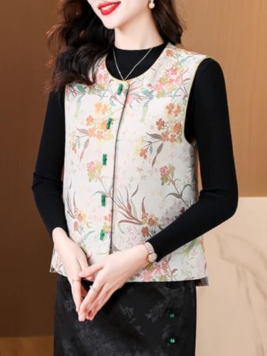 New-Chinese style vest for women, spring and autumn Chinese embroidered vest, mother's suit