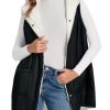 41SvqXBsbL.jpg Womens Long Puffer Vests Outerwear Hooded Button Down Gilet Sleeveless Warm Winter Coats Jackets