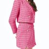 Womens Cropped Tweed Blazer Sets 2 Piece Outfits and Mini Skirt Sets Business Casual Suits