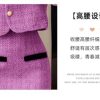 41W3DpTSp4L.jpg Women Vintage Tweed Two Piece Set Short Coat + Bodycon Skirt Suits Winter Elegant 2 Piece