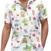 41XnpO-GHL.jpg Mens Hawaiian Shirt, Short Sleeves Button Down Beach Clothing, Unisex Summer Flamingos Casual Aloha Floral Shirts