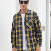 41YcDf6nT7L.jpg Men's Casual Plaid Flannel Long Sleeve Button Down Shirt