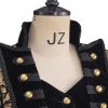 41ZsPxR6OjL.jpg Women's Renaissance Gothic Coat Medieval Pirate Steampunk Vest Jacket Victorian Tailcoat Frock Coat