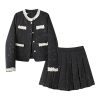 41aZSO21NCL.jpg Set Female Winter Short Jacket Pleated Skirt Two-Piece Set