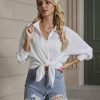 41akhLQJ7mL.jpg Womens Button Down Shirts Oversize Casual Boyfriend Long Sleeve Button Up Shirt Women Plus Size Blouses Tops with Pocket