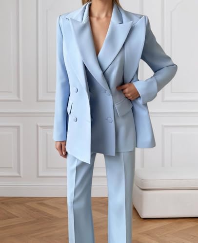 Suit for Women 2025 Formal Womens Suit 3 Piece Set Double Breasted Blazer Vest Pants Suits for Women Dressy