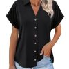 41ewJh2uoYL.jpg Women's Short Sleeve Polo Tops Summer Button Down Collared T Shirts Casual Cute Ladies Tees