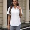 41f47Scp-tL.jpg Womens Button Down Shirts Stretch Wrinkle Free Formal Short Sleeve Dress Shirt Summer Work Blouses Business Casual Tops