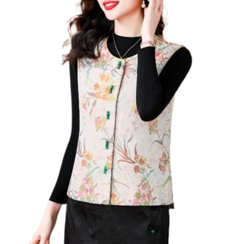 New-Chinese style vest for women, spring and autumn Chinese embroidered vest, mother's suit