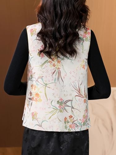 New-Chinese style vest for women, spring and autumn Chinese embroidered vest, mother's suit